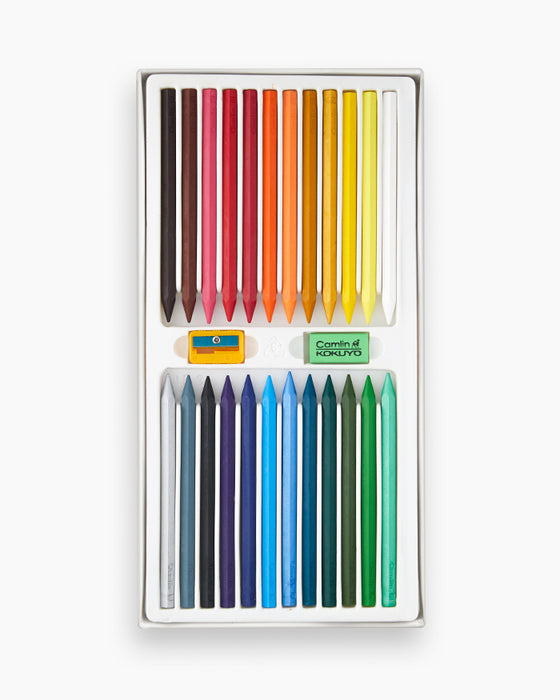Camel - Plastic Hexagonal Crayons (24 Shades)