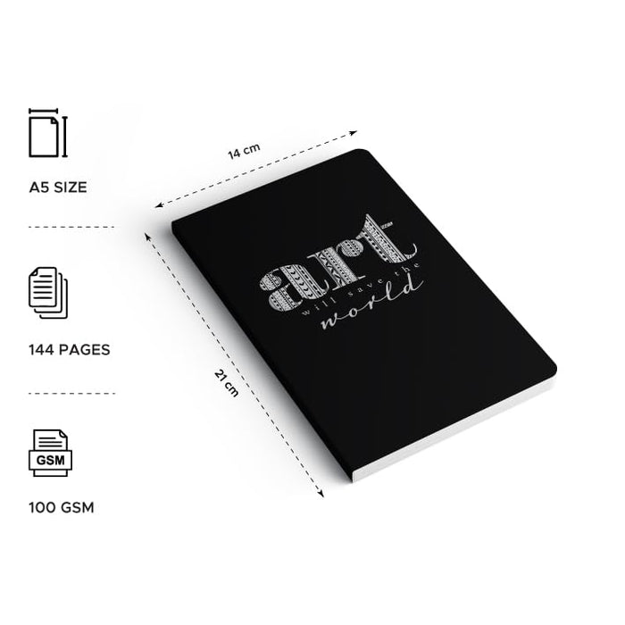 Factor Notes A5 Notebook – Unruled (Art Will Save the World)