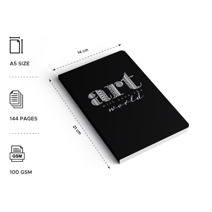 Factor Notes A5 Notebook – Unruled (Art Will Save the World)