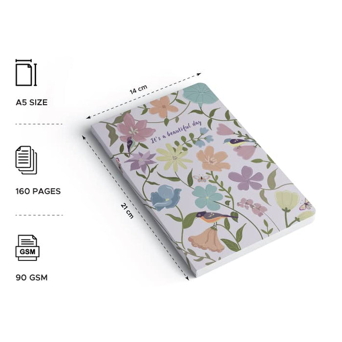 FACTOR NOTES A5 Ruled Notebook – It’s a Beautiful Day (90 GSM, 160 Pages)