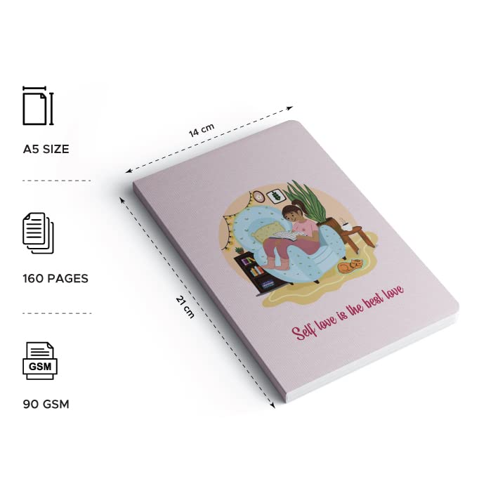 FACTOR NOTES A5 Ruled Notebook – Self Love (90 GSM, 160 Pages)