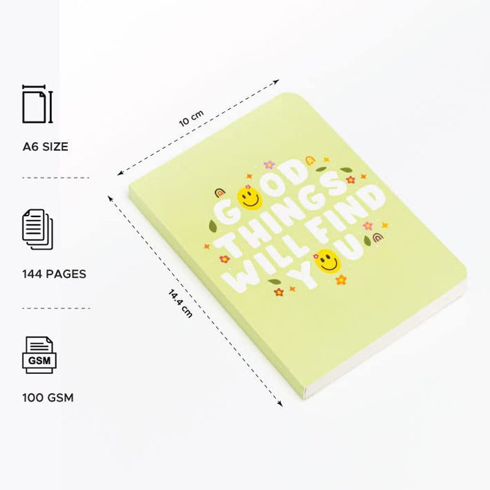 Factor Notes A6 Ruled Notebook– Good Things Will Find You