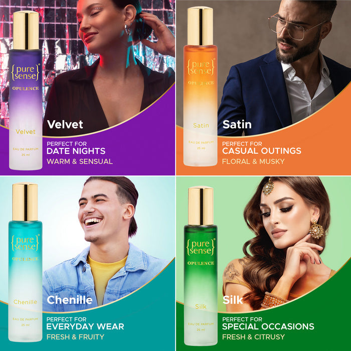 Pure Sense Opulence Perfume Gift Set (Silk x Velvet x Satin x