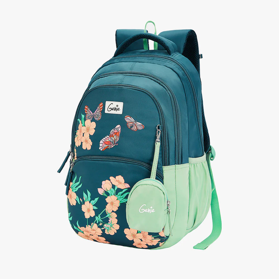 Genie - Lilac 17" School Backpack - Dark Green