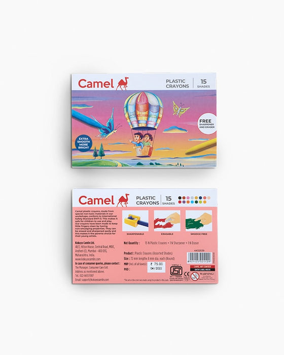 Camel - Plastic Round Crayons (15 Shades)