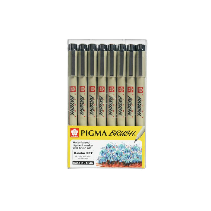 Sakura - Pigma Brush Pens (Set of 8)