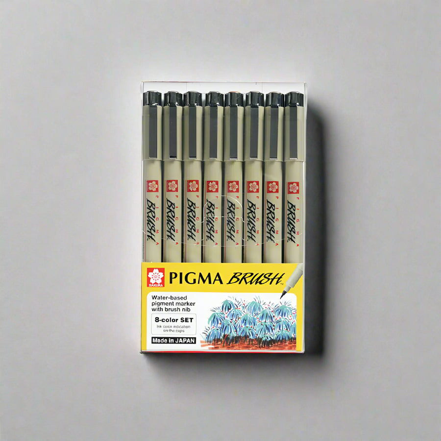 Sakura - Pigma Brush Pens (Set of 8)