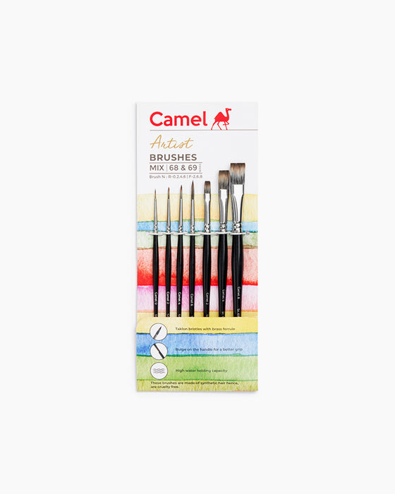 Camel - Artist Mix Brushes - 68 & 69 Series (Set of 7 Brushes)