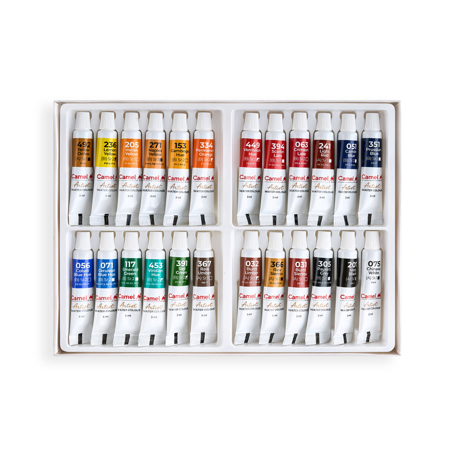 Camel - Artist Watercolour 5ml Tubes (Set of 24)