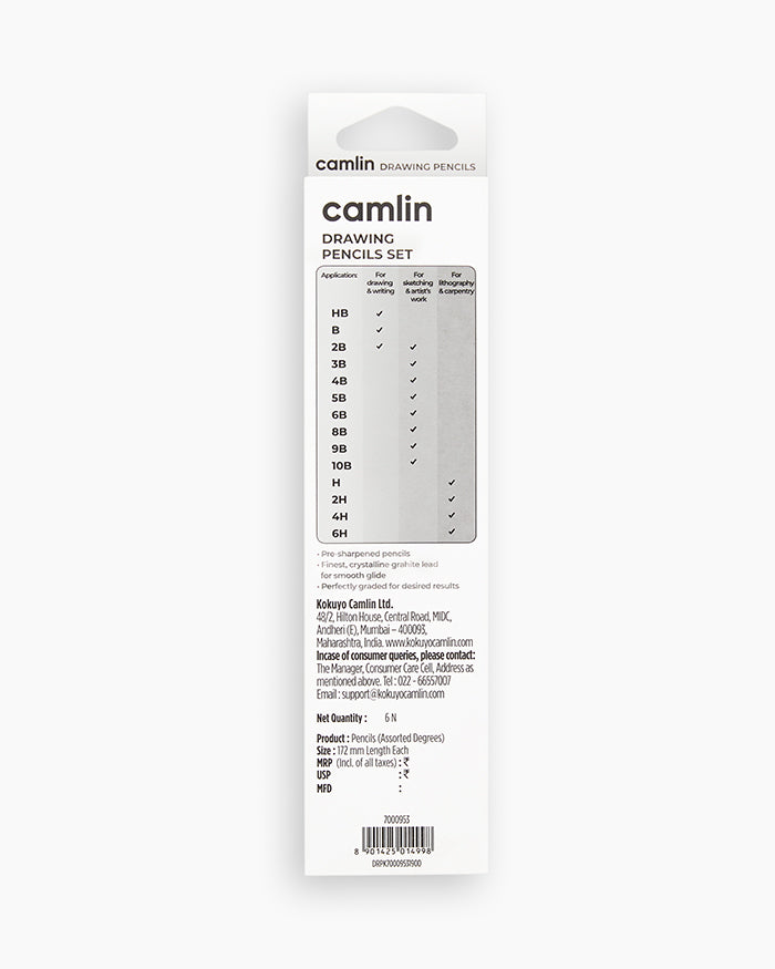 Camlin - Drawing Pencils (Set of 6)