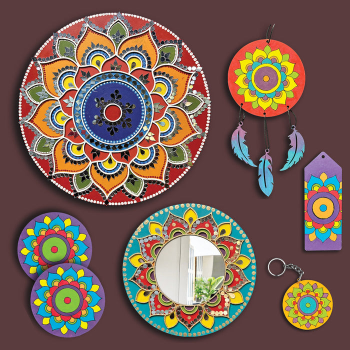 iCraft DIY Mandala Kit – Festive & Creative Home Decor Set (6-in-1)