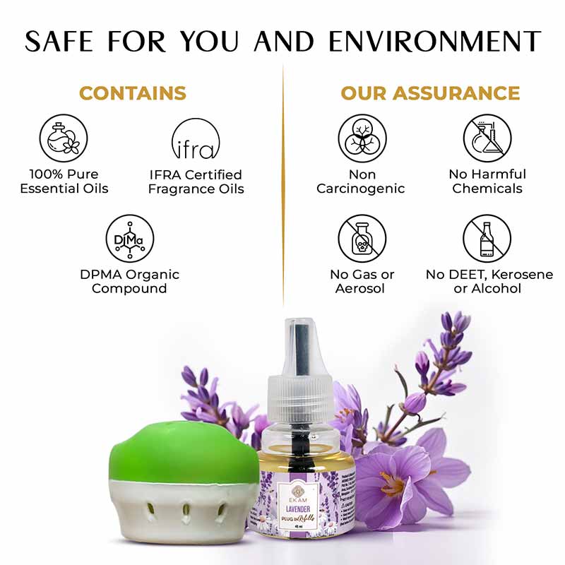 Ekam Lavender Scented Plug-In Air Freshener Kit