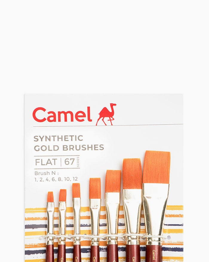 Camel - Synthetic Gold Flat Brushes - Series 67 (Set of 7 brushes)