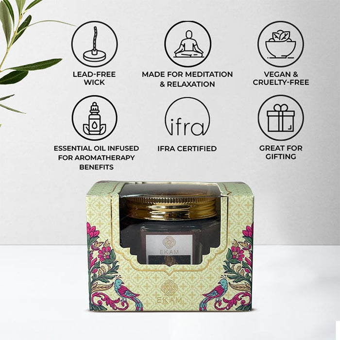 Ekam - Mahogany Hexa Jar Scented Candle