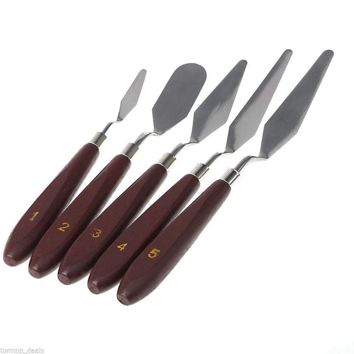 5 Piece Palette Knives/Painting Knives of Various Size & Shapes- Combo Pack (93-AB)