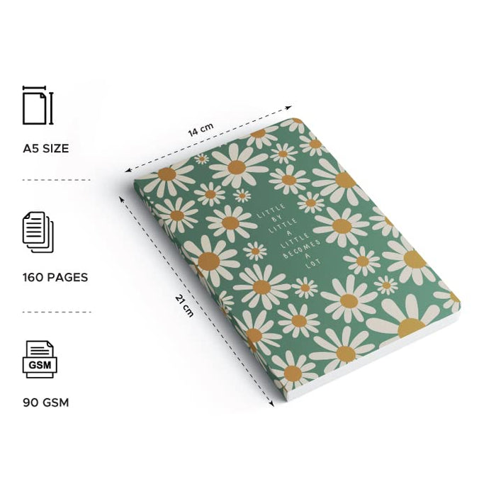 FACTOR NOTES A5 Ruled Notebook – Little by Little (90 GSM, 160 Pages)