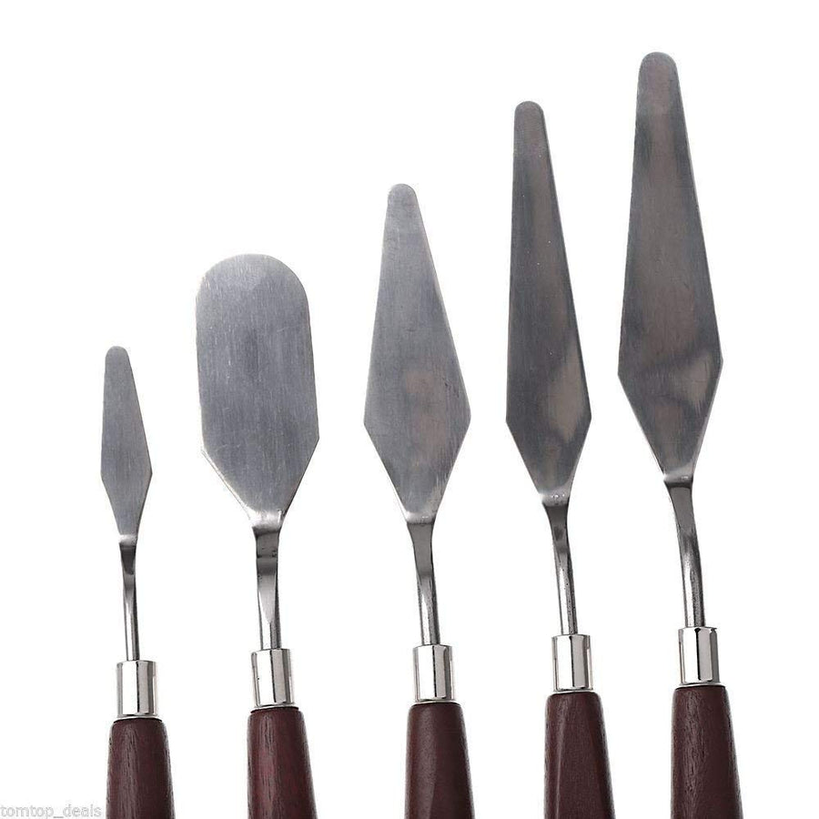 5 Piece Palette Knives/Painting Knives of Various Size & Shapes- Combo Pack (93-AB)