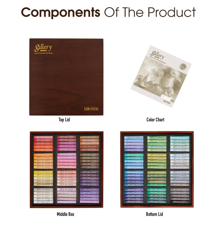 Mungyo Gallery Soft Oil Pastels Wooden Box Set – 120