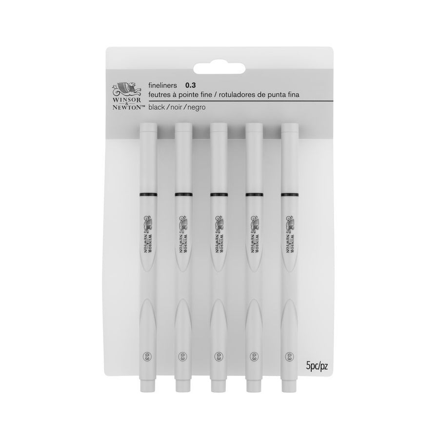 Winsor & Newton Fineliner Pens – Pack of 5 - Black