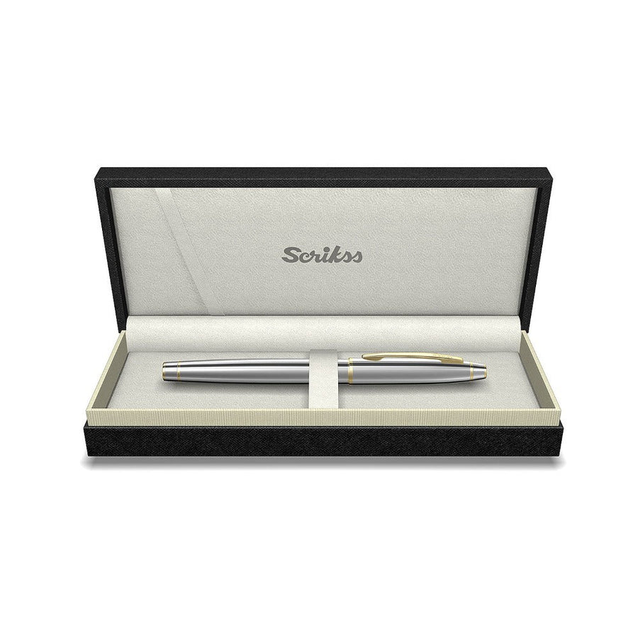Scrikss Noble 35 Roller Pen – Gold & Chrome Finish