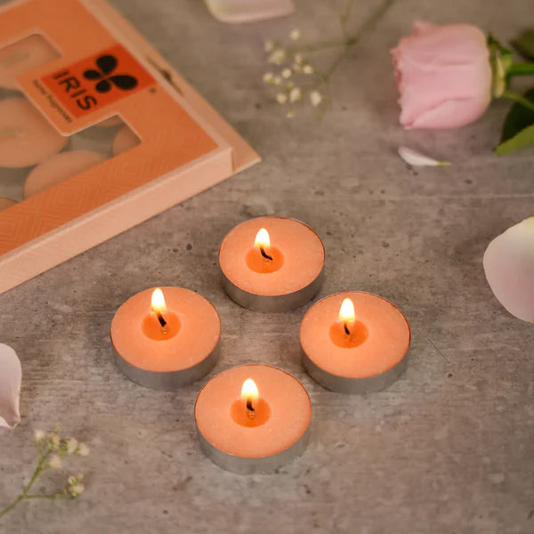 IRIS 15 Pack Fragranced Tealights – Peach Pomegranate