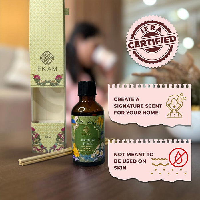 Ekam - Jasmine & Freesia Reed Diffuser Refill Oil Gift Box