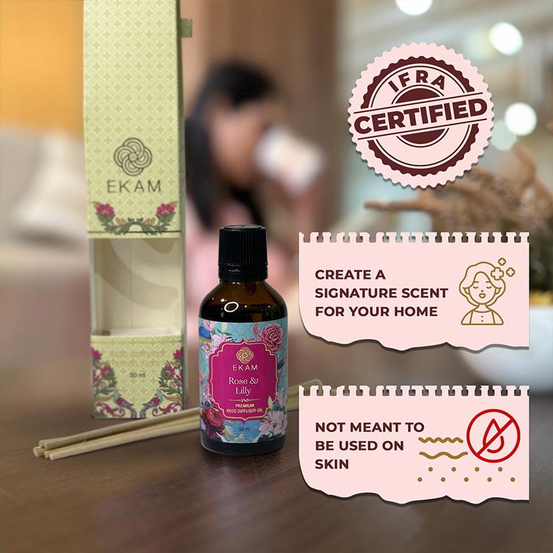 EKAM - Rose & Lily Reed Diffuser Refill Oil Gift Set