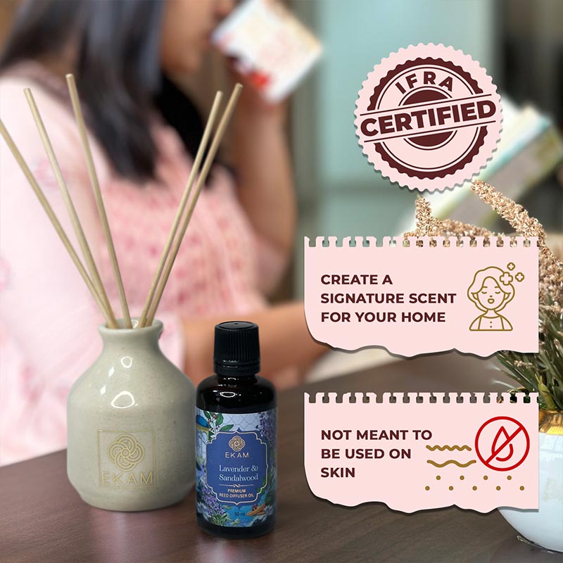 Ekam - Lavender & Sandalwood Reed Diffuser Set