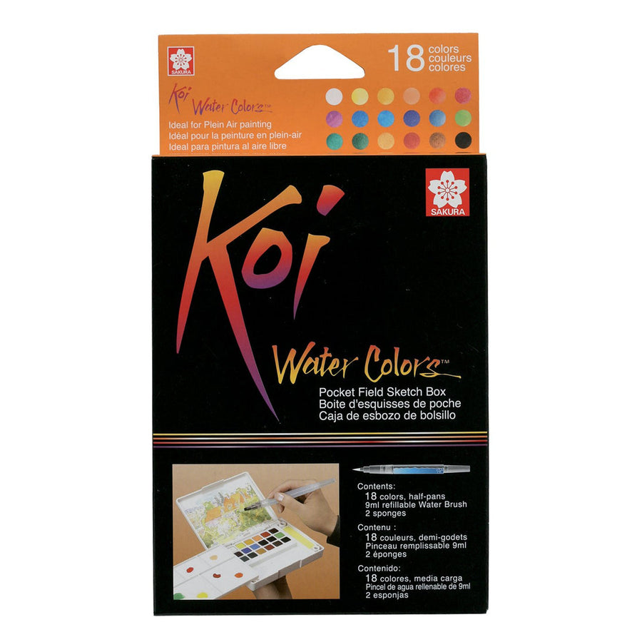 Sakura Koi Watercolor Pocket Field Sketch Box Set of - 18