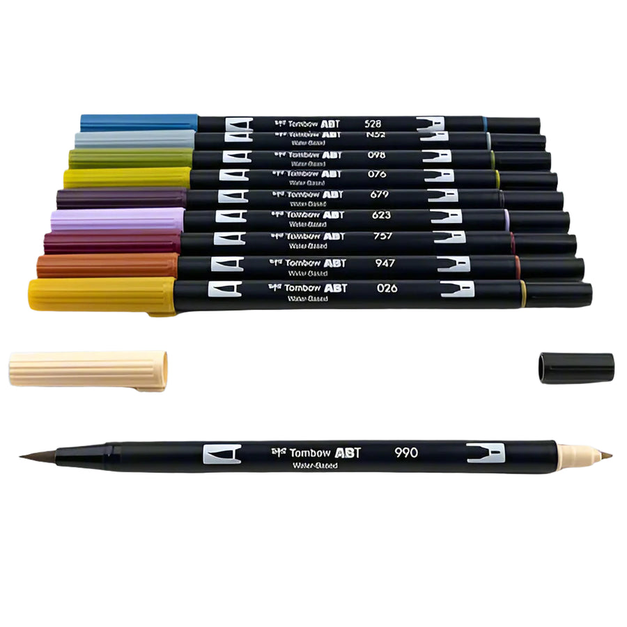 Tombow Dual Brush Pens Set of 10 (Muted)