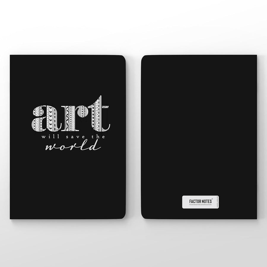 Factor Notes A5 Notebook – Unruled (Art Will Save the World)