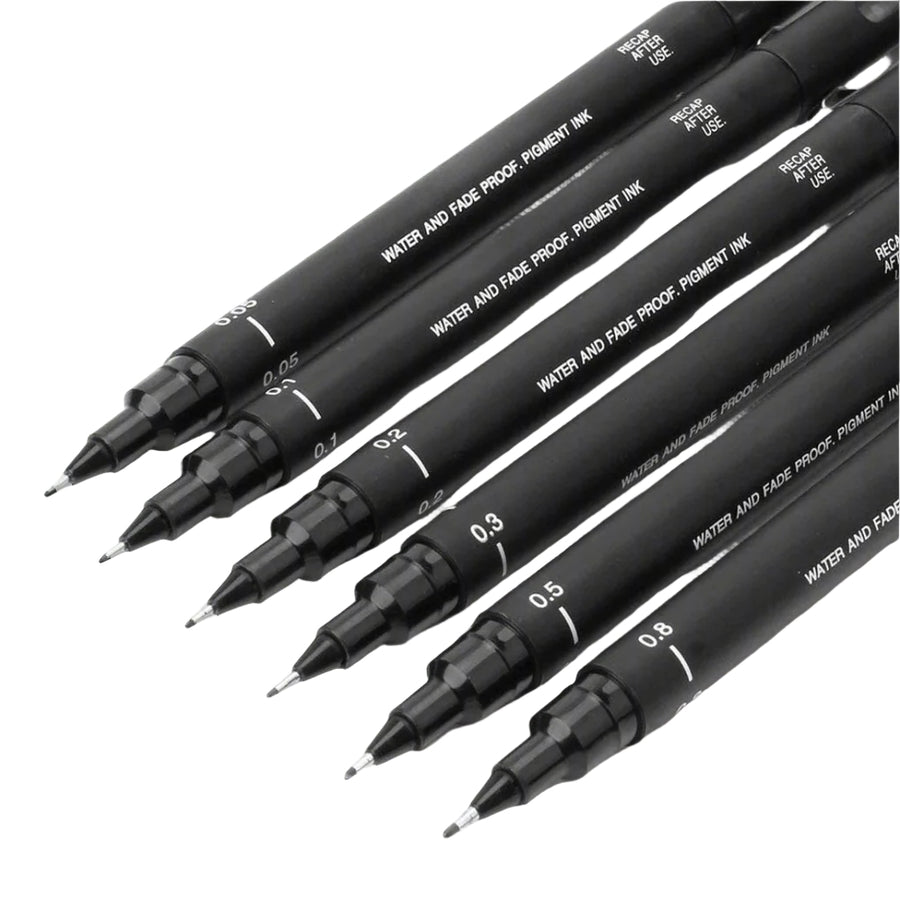 Uni Pin Fineliner Drawing Pen Set of 6