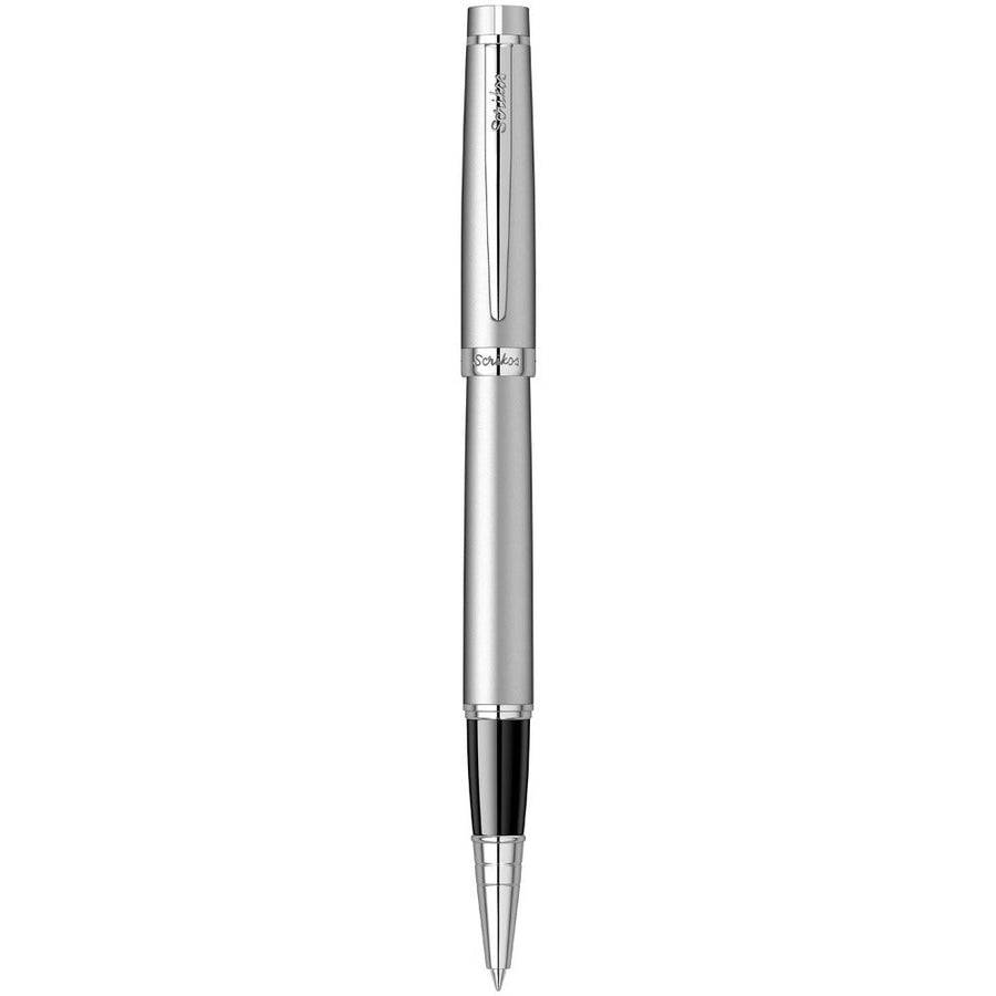 Scrikss Honor 38 Roller Pen – Matt Chrome with Chrome Trim (CT)