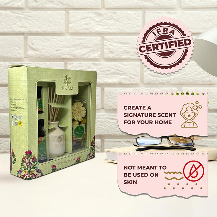 EKAM Orange Blossom & Lemongrass Reed Diffuser & Potpourri Gift Set