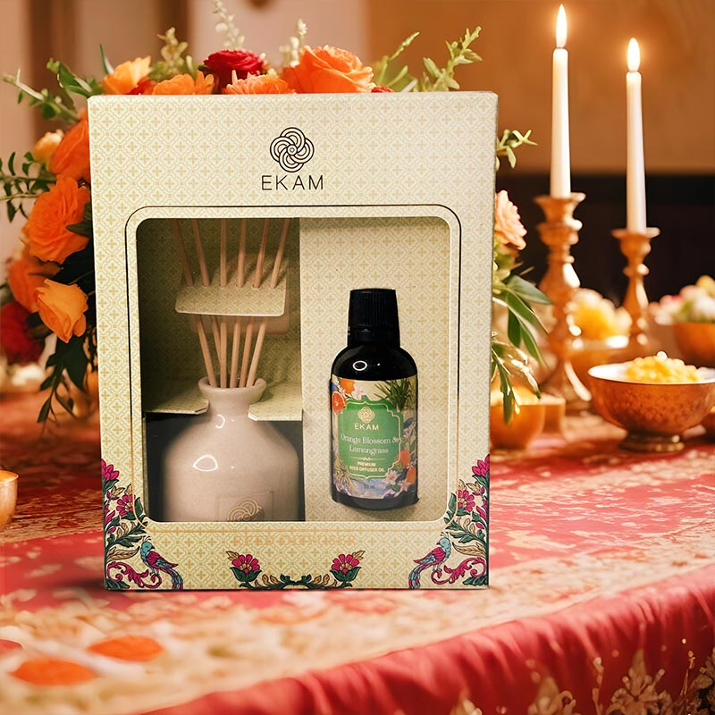 Ekam - Orange Blossom & Lemongrass Reed Diffuser Set