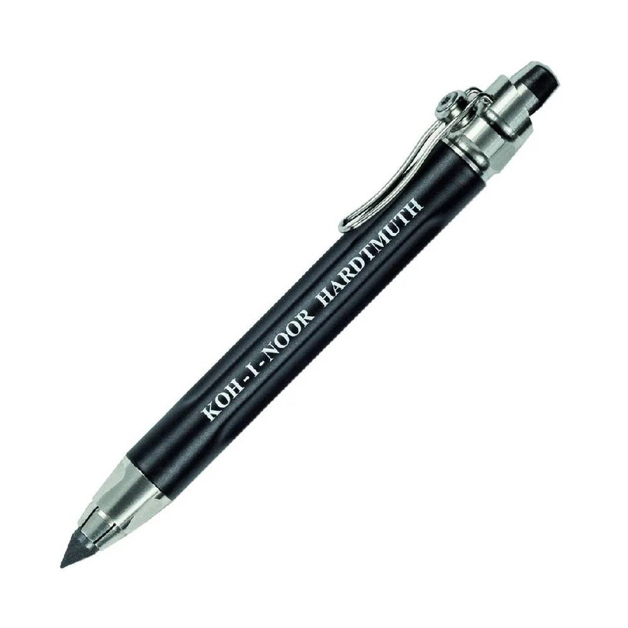 KOH-I-NOOR 5311 VERSATIL MECHANICAL CLUTCH PENCIL / LEADHOLDER - 5.6 MM - STYLISH BLACK METAL BODY