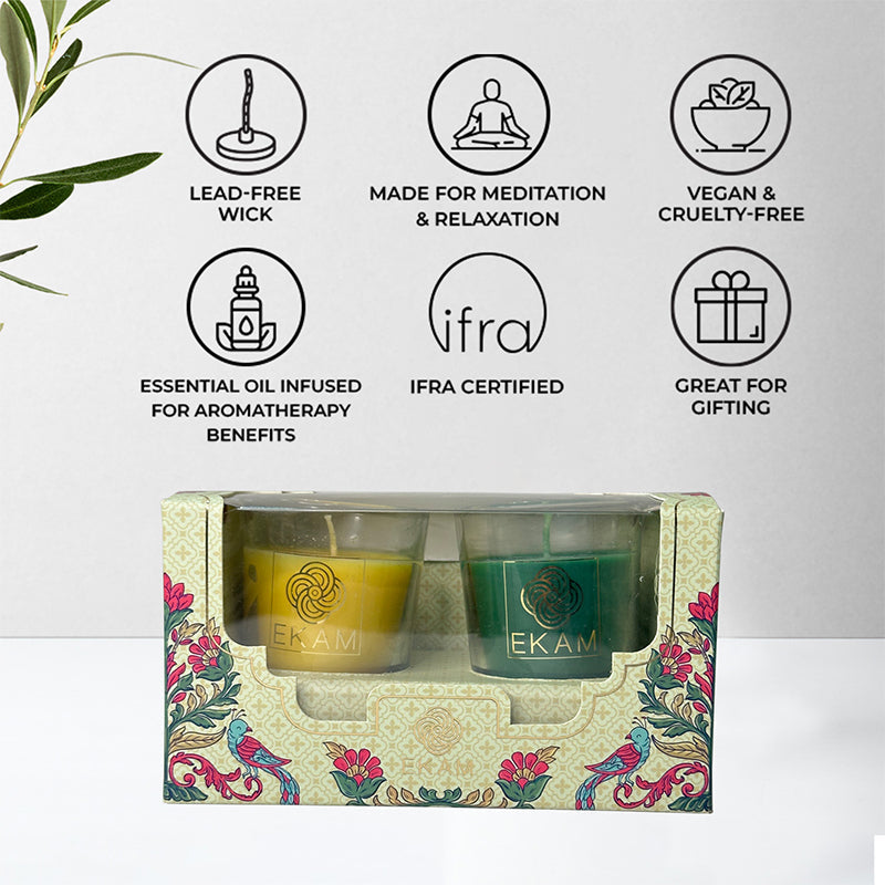 Ekam - 2 Pack Scented Candle Gift Box – Neroli & Nagachampa