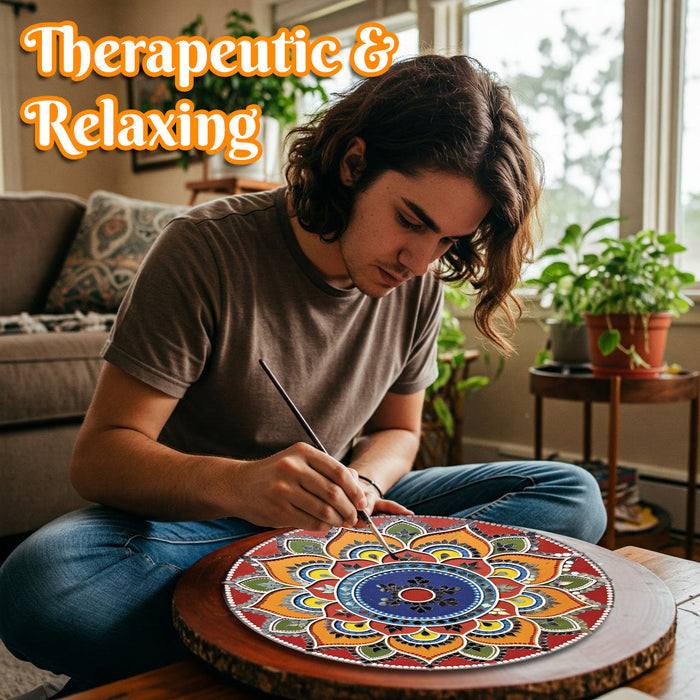 iCraft DIY Mandala Kit – Festive & Creative Home Decor Set (6-in-1)