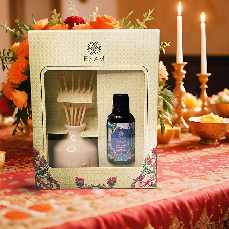 Ekam - Lavender & Sandalwood Reed Diffuser Set