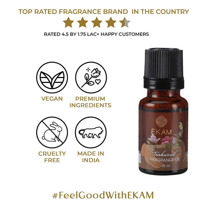 EKAM Teakwood Fragrance Oil – 10ml