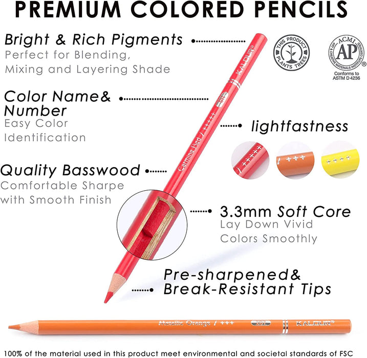 Kalour - Premium Colored Pencils Set of 72pcs