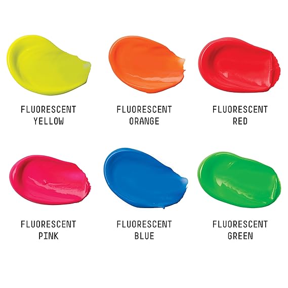 Liquitex Basics Acrylic - Set of 6 Fluorescents (22ml)