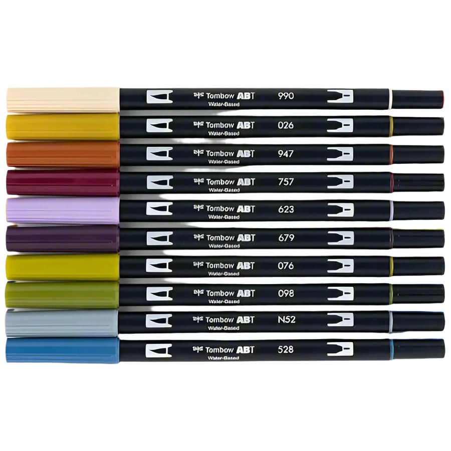Tombow Dual Brush Pens Set of 10 (Muted)