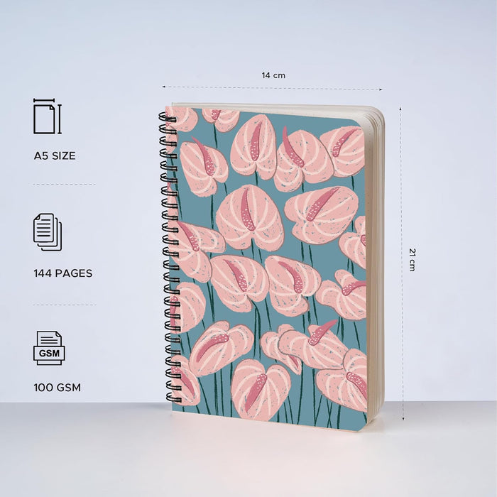 Factor Notes Spiral-Bound A5 Notebook (Anthurium)