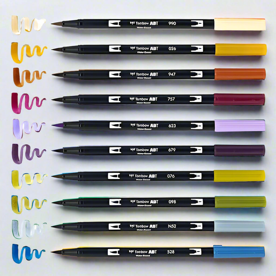 Tombow Dual Brush Pens Set of 10 (Muted)
