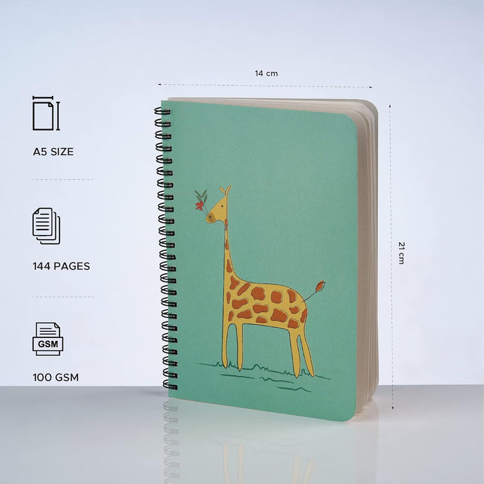 Factor Notes Spiral-Bound Notebook (Giraffe)
