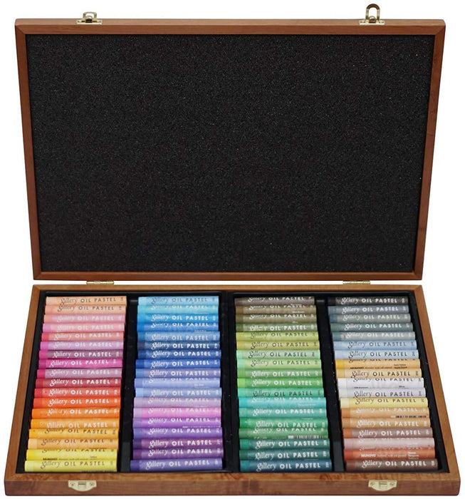 Mungyo Gallery Extra Soft Oil Pastel Wooden Box Set – 72 Assorted Colours
