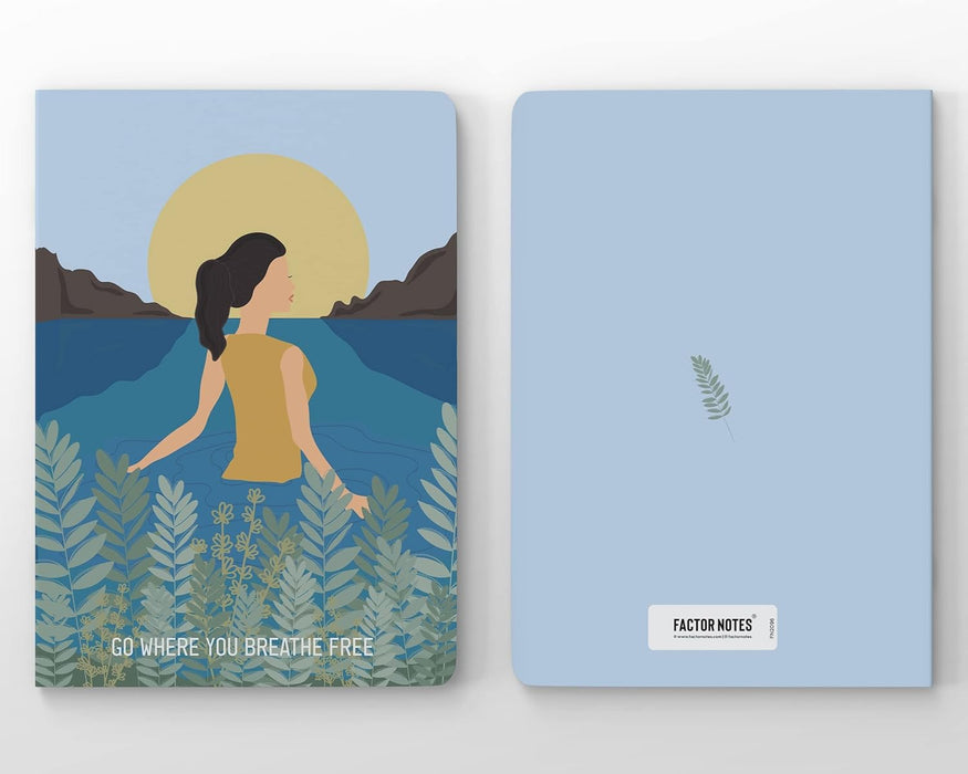 FACTOR NOTES A5 Ruled Notebook – (Breathe Free)