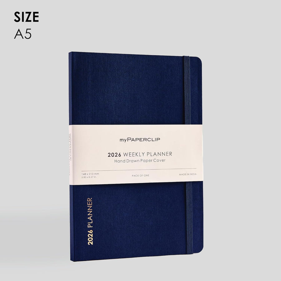 myPAPERCLIP 2026 Weekly Planner – A5 Size (Imperial Blue)