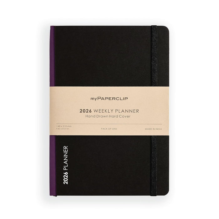 myPAPERCLIP 2026 Weekly Planner – A5 Size (Plum)